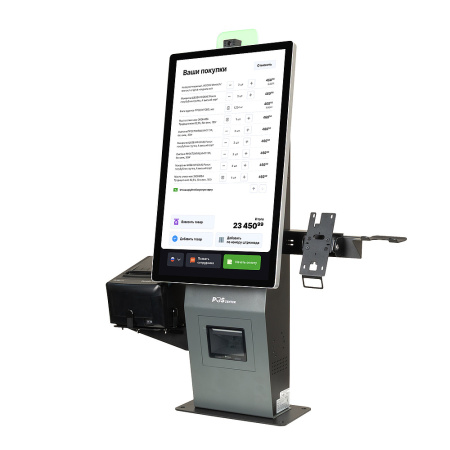 Касса самообслуживания POScenter SCO-M210 v3 Limited Edition FB (21.5", N97, RAM 8GB, SSD 128GB, сканер Newland, 1*2D камера, держ. – ККТ, скан, MSR, 2*пинпад) (10524)